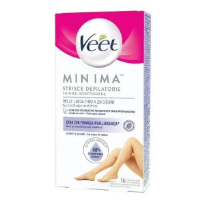 Veet Minima 16 Strisce Depilatorie Corpo Gambe