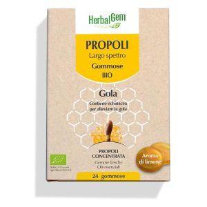 Herbalgem Propoli Largo Spettro Gommose Bio per La Gola Al Limone