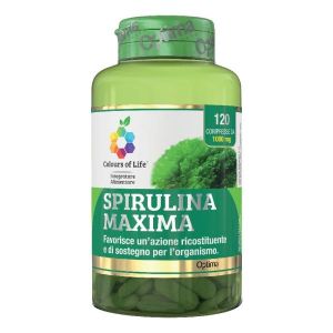 Optima Colours Of Life Spirulina Maxima Integratore Ricostituente 120 Compresse