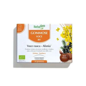 Herbalgem Gommose Voce Bio per Voce Rauca e Afonia Gusto Miele e Limone