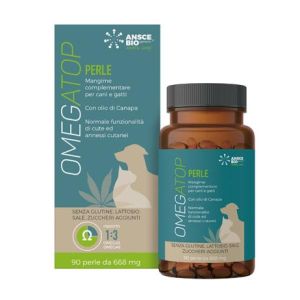 Omegatop Mangime Complementare per Cani e Gatti 90 Perle Softgel