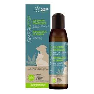 Omegatop Olio Shampoo Dermatologico per Cani e Gatti 200ml
