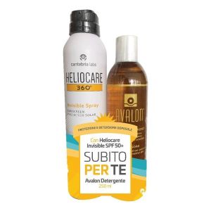 Heliocare 360° Set Invisible Spray Spf 50+ 200ml + Avalon Detergente Fluido 250ml