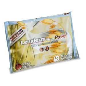 Leniderm Wipes Pocket Salviettine Detergenti Cani/gatti 20 Pezzi