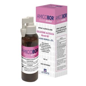 Soluzione Alcolica per Irrigazione Dell'orecchio Amicobor 100ml