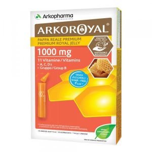 Arkopharma Arkoroyal Pappa Reale 1000mg i Vitamine Senza  Zucchero 10 Fiale