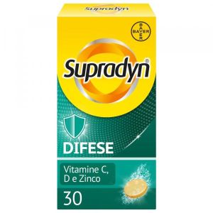 Supradyn Difese Adulto per Il Sistema Immunitario i Vitamina C D e Zinco 30 Compresse Effervescenti