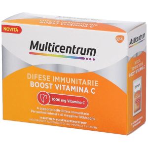 Multicentrum Difese Immunitarie Boost Vitamina C Integratore Alimentare Sali Minerali Vitamine 14 Bustine