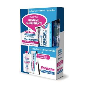 Forhans Kit Gengive Sanguinanti 1 Forhans Collutorio Medico 250ml + 1 Forhans Dentifricio Special 75ml + 1 Forhans Spazzolino Medico In Omaggio