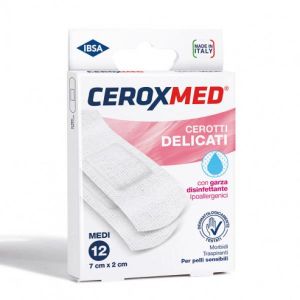 Cerotti Delicati Ceroxmed Medi 12 Pezzi