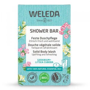 Weleda Shower Bar Saponetta Bagno Doccia Al Geranio e Litsea Cubeba 75g