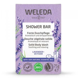 Weleda Shower Bar Saponetta Bagno Doccia Alla Lavanda e Vetiver 75g