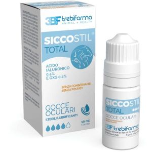 Trebifarma Siccostil Total Gocce Oculari Sterili Lubrificanti per Animali 10ml