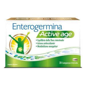 Enterogermina Active Age Integratore Probiotici  Fermenti Lattici  Flora Intestinale, Antiossidante, Stanchezza 28 Compresse