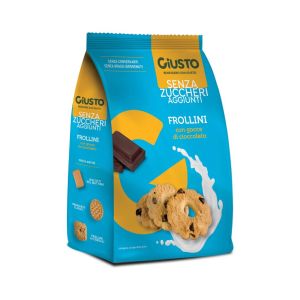Giusto Senza Zucchero Frollini Gocce Cioccolato Senza Zucchero 350g