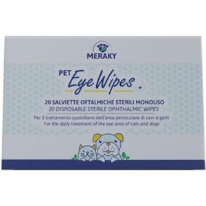 Pet Eye Wipes Salviette Oftalmiche per Cani e Gatti 20 Pezzi
