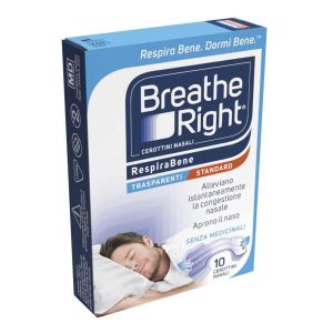 Breathe Right Cerotti Nasali Trasparenti 10 Pezzi