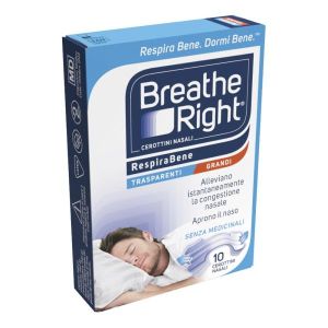 Breathe Right Cerotti Nasali Trasparenti Grandi 10 Pezzi