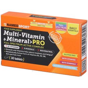 Named Sport Multi-vitamin & Mineral Pro Integratore 30 Compresse