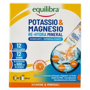 Equilibra  Potassio & Magnesio Re-hydra Mineral + Equilibra  Aloe Dermo-gel Gratis