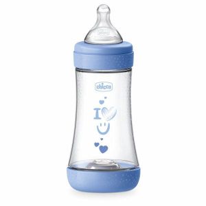 Chicco Biberon Neonato Perfect 5 Biberon Azzurro Flusso Medio 240ml 2mesi+