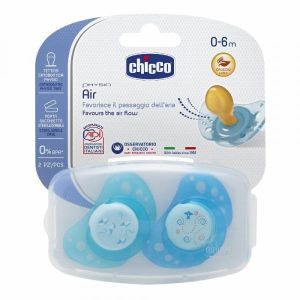 Chicco Succhietti Air Azzurro Silicone 2-6 Mesi 2 Pezzi