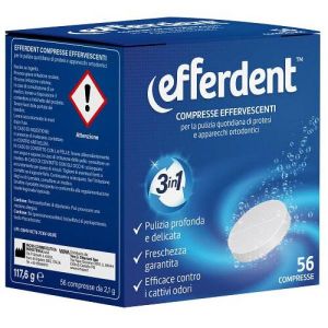Efferdent 56 Compresse Effervescenti Protesi/apparecchi Ortodontici