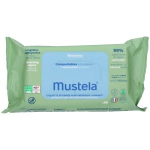 Mustela Salviette Compostabili Profumate 60 Pezzi
