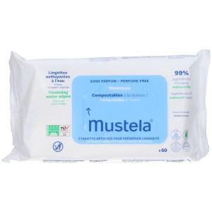 Mustela Salviette Acqua Compostabili 60 Pezzi