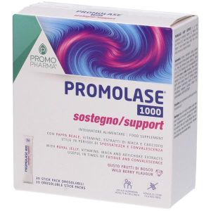 Promopharma Promolase 1000 Sostegno Stick Orali Gusto Frutti di Bosco