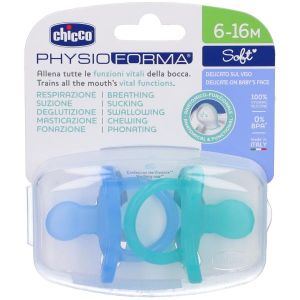 Chicco Gommotto Silicone Azzurro 6-16 Mesi 2 Pezzi