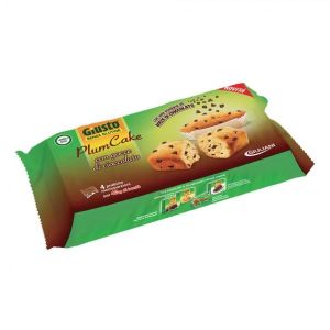 Giusto Senza Glutine Plumcake Gocce di Cioccolato 3 Pezzi Da40g