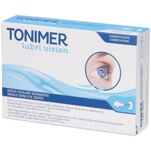 Gocce Oculari Tonimer Lubri Vision 15  Richiudibilida 0,5ml Globuli Contenitore MONOdose