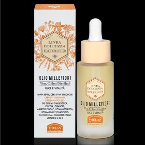 Linea Dolcezza Miele Biologico Olio Millefiori per Viso Collo e Decollete' Luce e Vitalita' 30ml