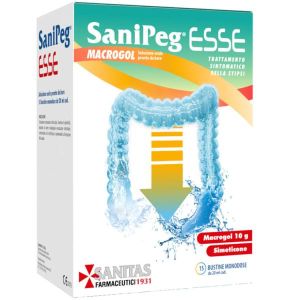 Sanipeg Esse Macrogol Soluzione Orale Pronto da Bere 15 Bustine  da 20ml Globuli Contenitore MONOdose