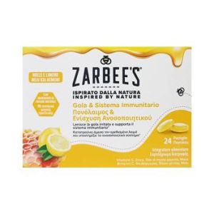 Zarbee's Gola&sistema Immunitario Miele e Limone 24 Pastiglie Senza Lattosio Senza Glutine