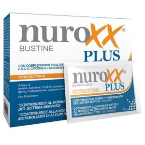 Nuroxx Plus 16 Bustine Arancia Rossa i Edulcorante Senza Zuccheri e Glutine Naturalmente Privo di Lattosio