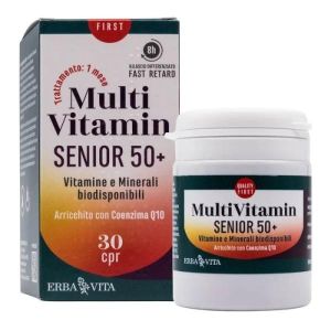 Multi Vitamin Senior 50+ 30 Compresse Senza Glutine Naturalmente Privo di Lattosio