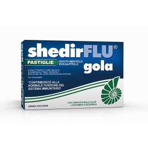 Shedirflu Gola Mentolo Eucaliptolo 30 Pastiglie i Edulcorante Senza Zuccheri Senza Glutine Naturalmente Privo di Lattosio
