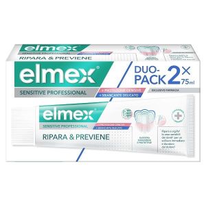 Elmex Sensitive Professional Ripara & Previene Whitening 2 Pezzi da 75ml