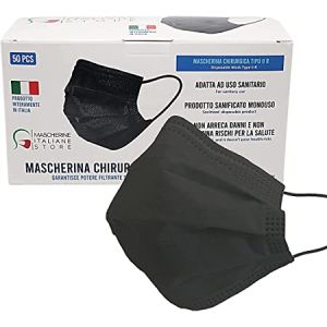 Mascherine Filtranti Tre Strati NERO da 10 Pezzi Made in Italy