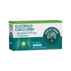 Glicerolo Carlo Erba 1375mg Bambini Stitichezza Occasionale 18 Supposte