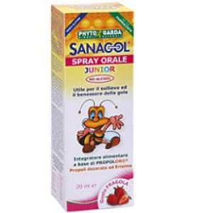 Sanagol Spray Orale Junior Integratore Gola Gusto Fragola 20ml