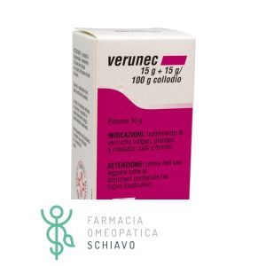 Verunec Flacone 15 gr + 15 gr/100g Collodio Verruche 10g